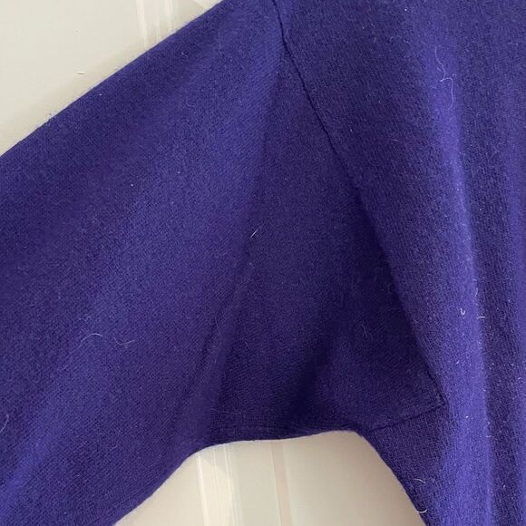 EUC Vintage Gloria Sachs 100% Cashmere Sweater Royal Purple Sz. S - Picture 2 of 5